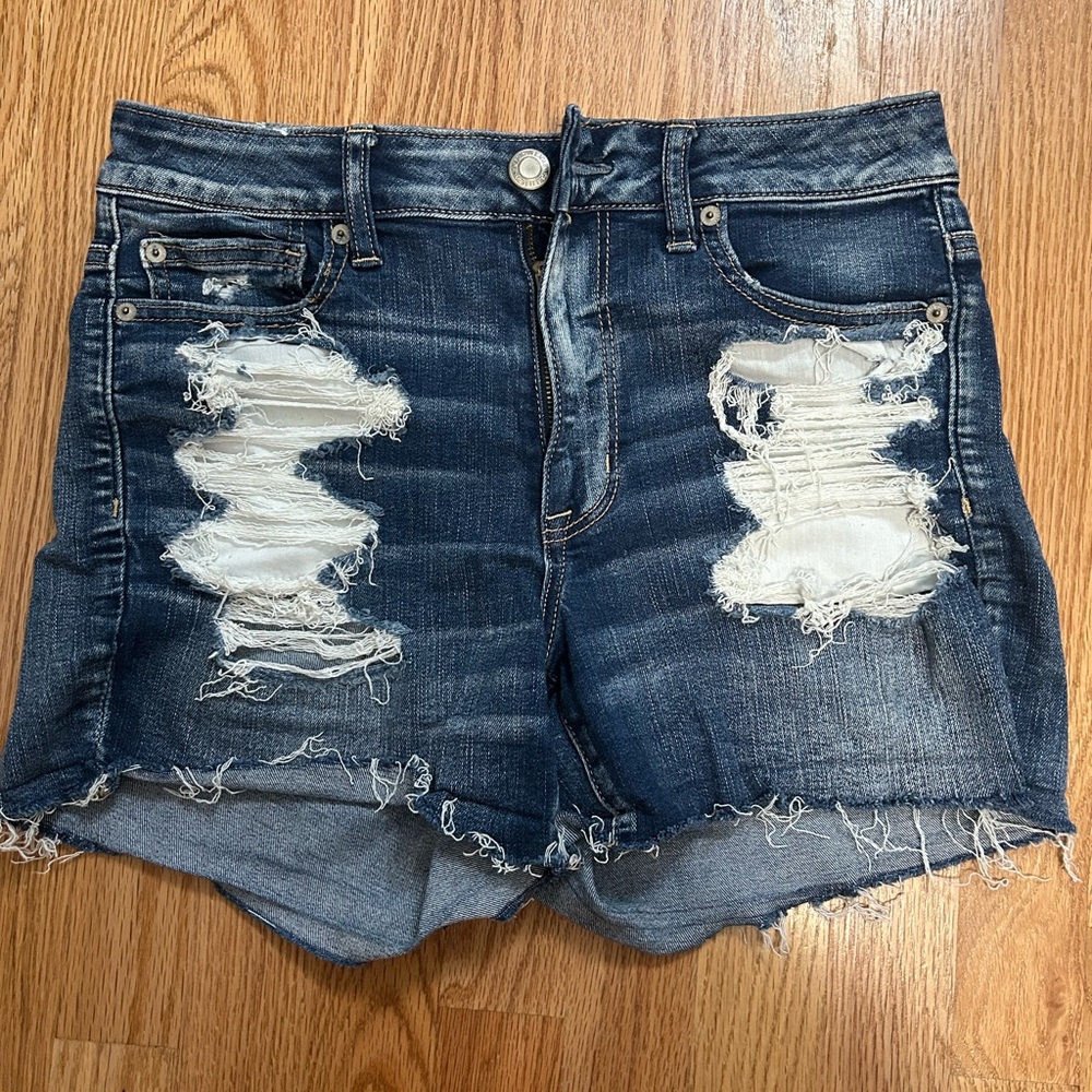 Distressed Denim Shorts